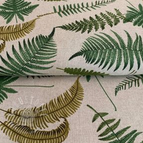 Dekostoff Linenlook Vintage Ferns