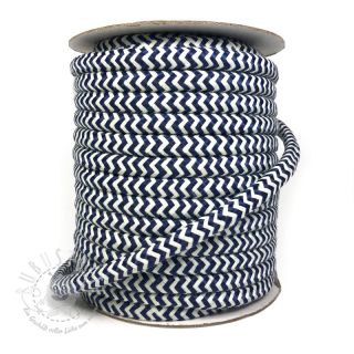 Twisted kordel ZIG ZAG dark blue