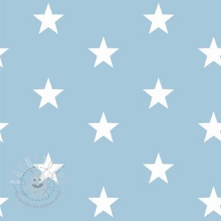 Baumwollstoff Stars light blue