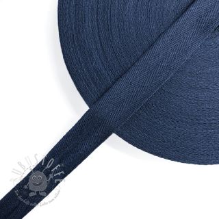 Baumwoll-Twill Band 25 mm dark blue