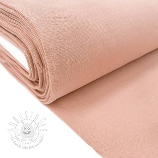 Baumwoll Bündchenstoff glatt old rose ORGANIC