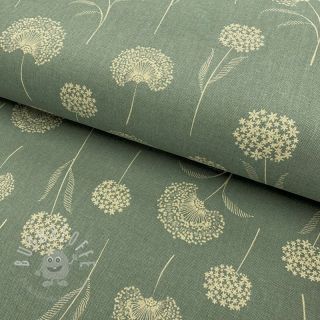 Dekostoff Linenlook Elegant dandelion soft green