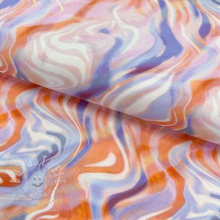 Jersey Marble tangerine digital print