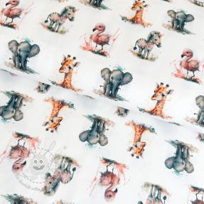 Jersey Safari babies white digital print