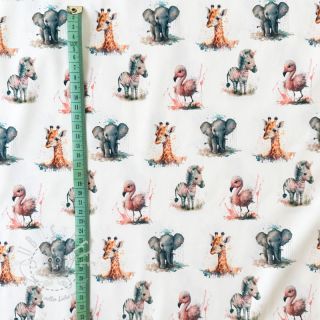 Jersey Safari babies white digital print