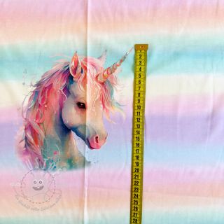 Jersey Unicorn pastel rainbow PANEL digital print