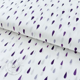 Baumwollstoff Raindrops Snoozy violet