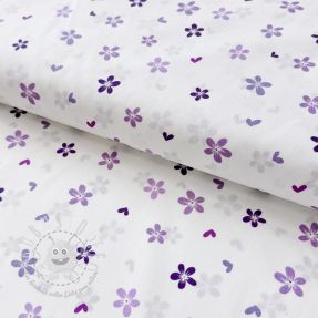 Baumwollstoff Flowers Snoozy violet