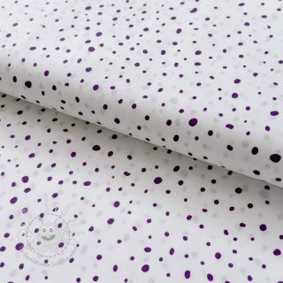 Baumwollstoff Small dots Snoozy violet