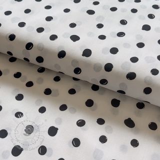 Baumwollstoff Draw dots Snoozy white