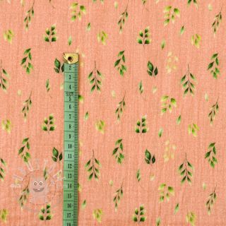 Double gauze/musselin Leaves and flowers Snoozy design A