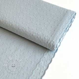 Baumwollstoff Embroidery 2 side baby blue