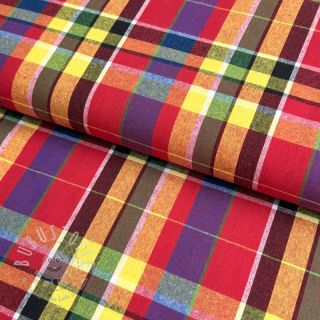 Baumwollstoff Check madras bordeaux