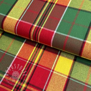 Baumwollstoff Check madras dark red