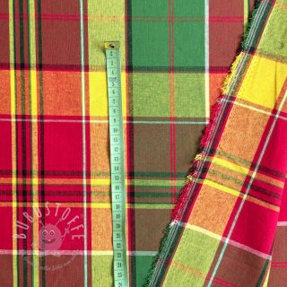 Baumwollstoff Check madras dark red