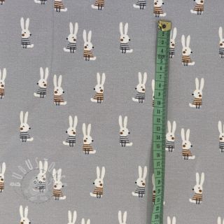 Jersey Bunny buddies grey digital print