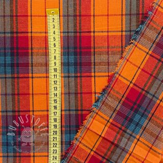 Baumwollstoff Check madras orange