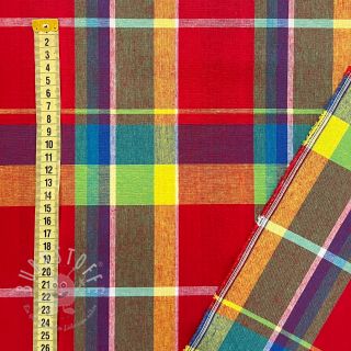 Baumwollstoff Check madras dark red