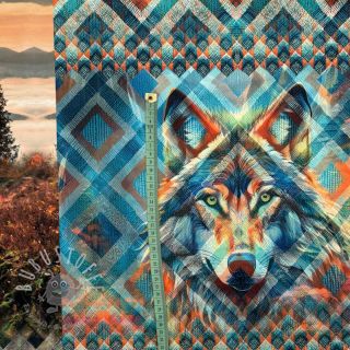 Sweatstoff Pack of Wolves PANEL digital print