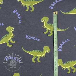 Jersey Dinosaurs indigo melange