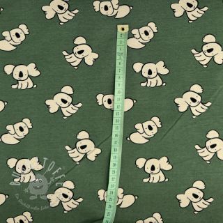 Jersey Koalas dark green digital print ORGANIC