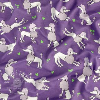 Jersey Glitter poodles lavender