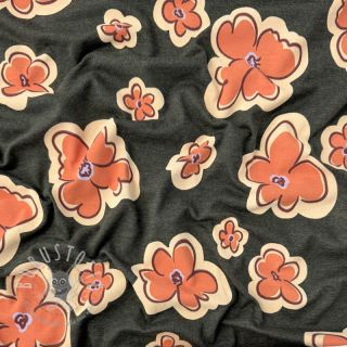 Jersey Flowers anthracite melange