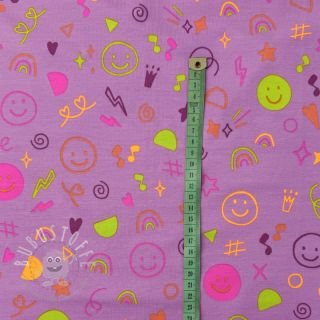 Jersey Neon doodles lavender