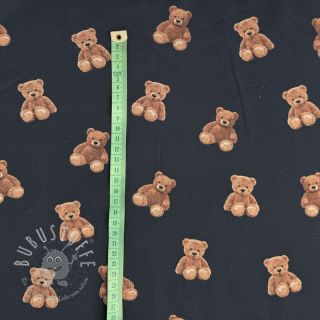 Jersey Teddy bears navy digital print ORGANIC