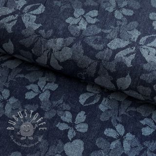 JEANS JACQUARD Flowery indigo