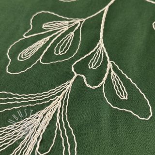 Viskosestoff leinen EMBROIDERY Greenery