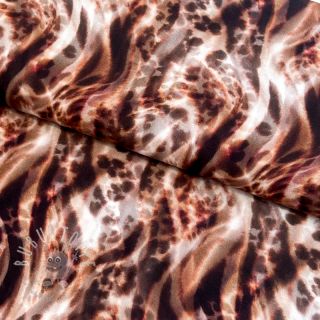 Viskosestoff ECOVERO Animal skin brown digital print