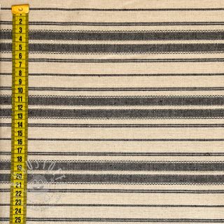 Viskosestoff leinen Doubled stripes black