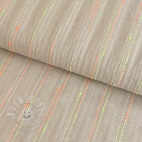 Viskosestoff leinen NEON stripe multicolour