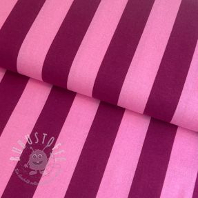 Baumwollstoff FLANNEL Stripes pink