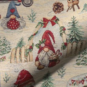 Dekostoff GOBELIN PREMIUM Tomte Jolly Holiday