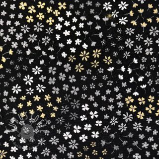 Dekostoff jacquard Flower Mix Sprinkle metallic deluxe