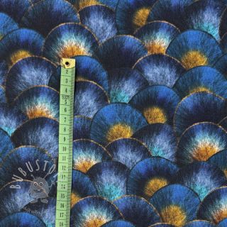 Dekostoff Scale Peacock Feather digital print