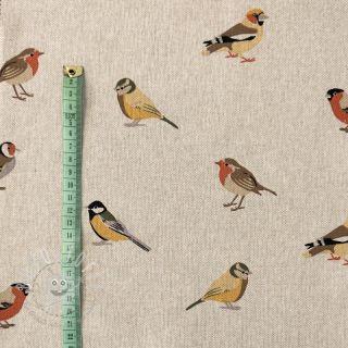 Dekostoff Linenlook Tiny Garden Birds