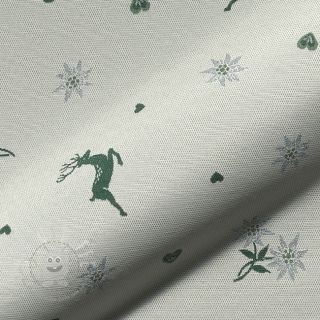 Dekostoff jacquard DOUBLE FACE Landhaus Mixed Icon forest green