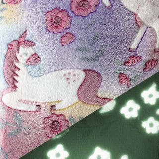 Wellness Fleece Glow in the dark Unicorns design A