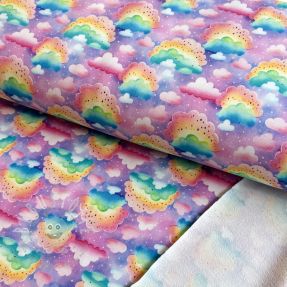 Sweatstoff Rainbow Clouds digital print