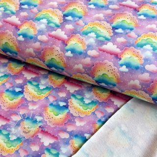 Sweatstoff Rainbow Clouds digital print