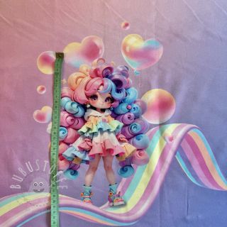 Sweatstoff Rainbow Girl PANEL digital print