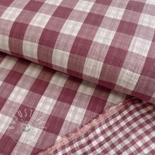 Double gauze/musselin Double sided CHECKS MINI rosewood