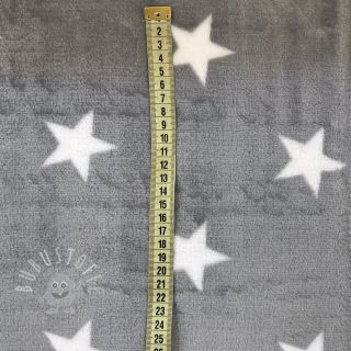 Wellness Fleece Stars grey light grey