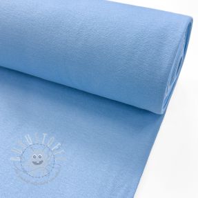 Baumwoll Bündchenstoff glatt light blue