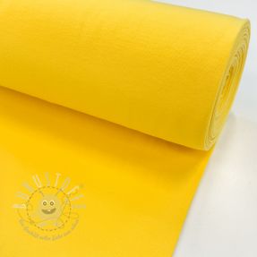 Baumwoll Bündchenstoff glatt sunny yellow