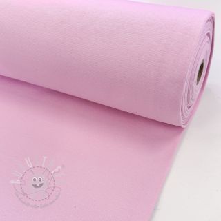 Baumwoll Bündchenstoff glatt light pink