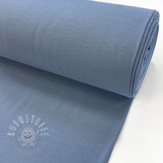 Baumwoll Bündchenstoff glatt dusty blue